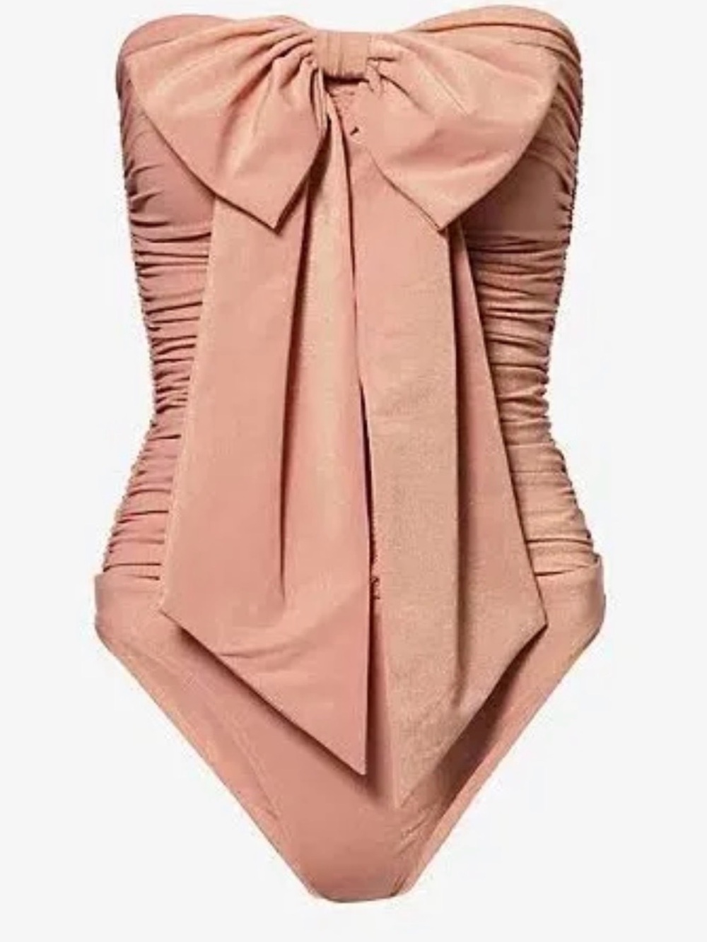 ZIMMERMANN Women’s Shell Pink Coco Metallic Drape Bathing Suit NWT size 2